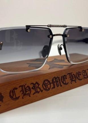 Окуляри chrome hearts 8277 в світло - сірій оправі