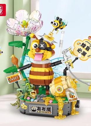 Конструктор бджілка loz 1384 ,802 деталі
