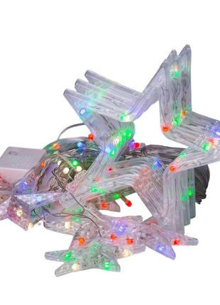 Электрическая гирлянда звезда штора 3 метра на окно для фотозон мультиколор6 фото