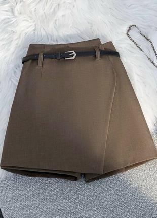 Спідниця-шорти🤎🖤 2