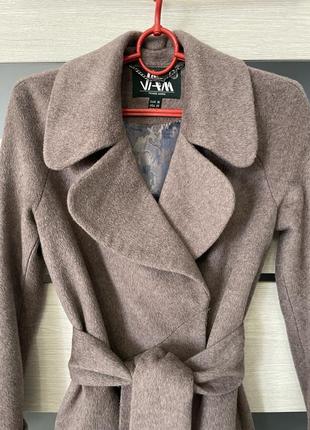 Демисезонное женское пальто vam из шерсти и альпаки xs