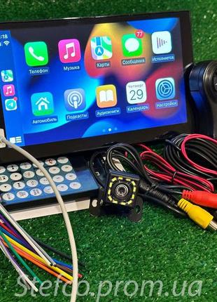 Carplay apple магнітола 7023b 1din  android bluetooth fm usb aux (екран вниз)