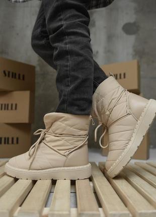 Дутики жіночі високі плащівка зима