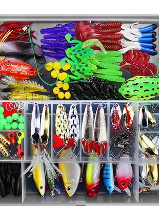 Rest набір принад для прісноводних риб 141 шт. комплект рибальських снастей, приманок та аксесуарів