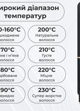 Випрямляч для волосся керамічний з рк дисплеєм, стайлер для вирівнювання волосся та завивки8 фото