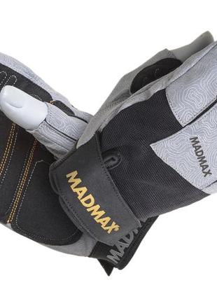 Спортивные перчатки для фитнеса madmax mfg-871 damasteel grey/black m pro_980