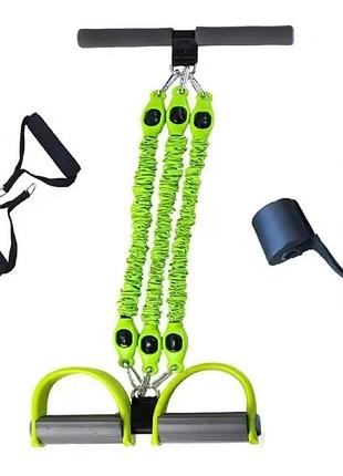 Тренажер эспандер многофункциональный для фитнеса,зеленый