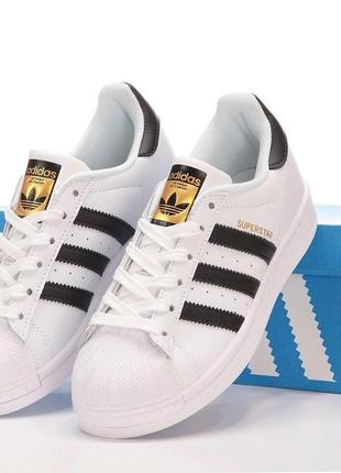 Жіночі кросівки adidas superstar white black 36-37-38-39-40