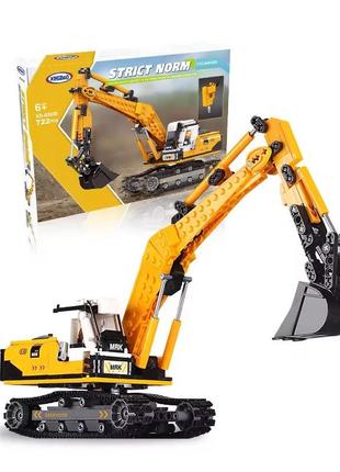 Конструктор екскаватор будівельна техніка 722 деталі
