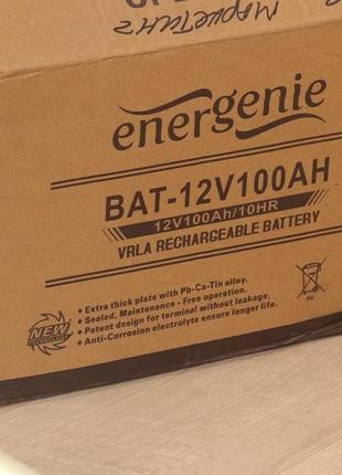 Акумуляторна батарея 12в 100 а·год energenie bat-12v100ah3 фото