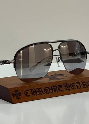 Окуляри chrome hearts rehab в чорній оправі