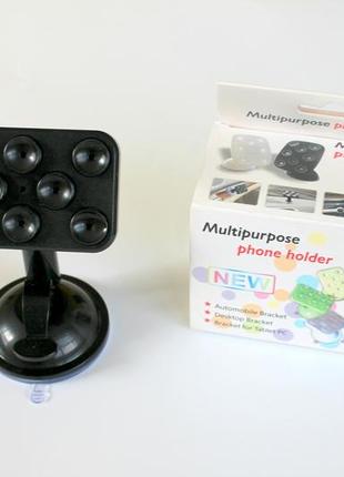 Універсальний автомобільний тримач для телефону із присосками