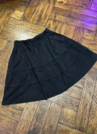 Замшева коротка спідниця