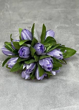 Букет подснежников (на ножке), цвет-сиреневый, 1 букет/10 шт., сиреневій