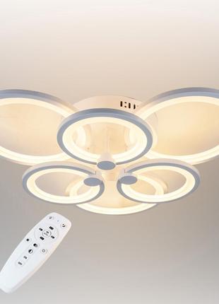 Стельова led люстра, світлодіодний світильник sunlight білий 5332/3+3