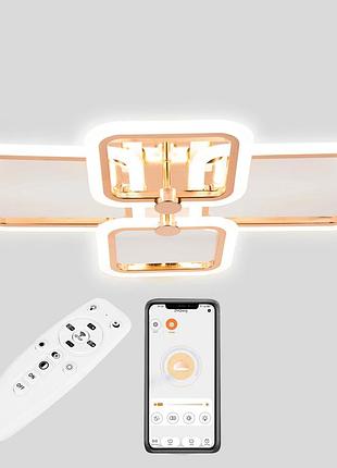 Стельова led люстра, світлодіодний світильник sunlight золото 5667/2+2