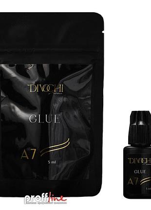 Профессиональный клей для наращивания ресниц divochi a7 черный, 5 мл