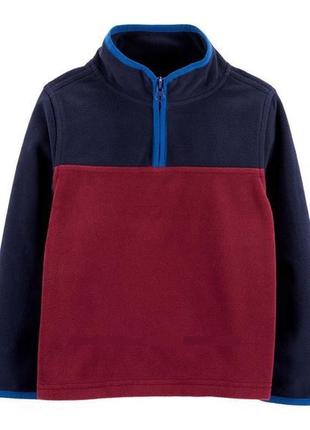 Carters флисовая кофта поддева слип реглан картерс red black