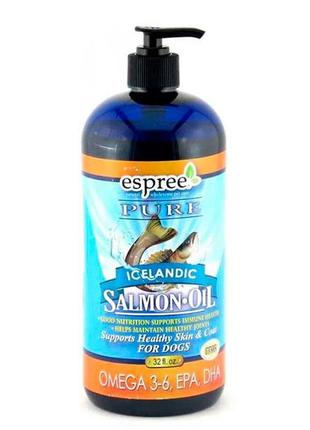Масло исландского лосося espree icelandic pure salmon oil для собак, 480 мл