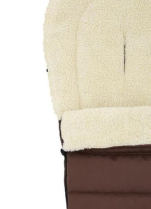 Зимовий конверт babyroom wool n-20 chocolate шоколад4 фото
