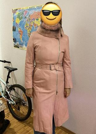 Тренч на підкладці шкіра