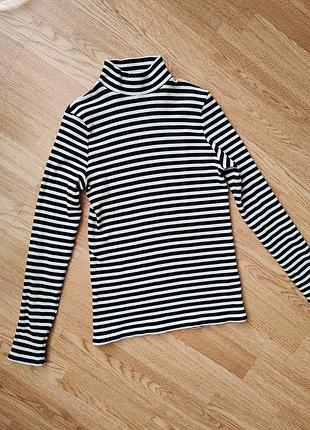 Massimo dutti striped водолазка в рубчик