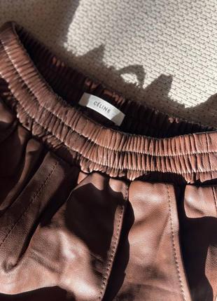 Лосины брюки натуральная кожа celine