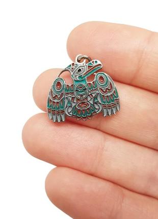 Вінтажный кулон, оберіг, кулон вінтаж, підвіска, амулет, талісман, ворон, етно, вінтаж, бохо