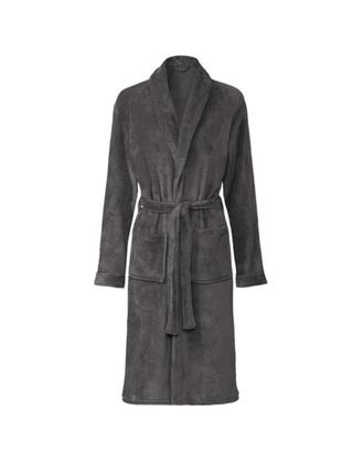 Халат мужской теплый микрофибра livarno 426139_2301 l(52/54) и xl (56/58) темно серый