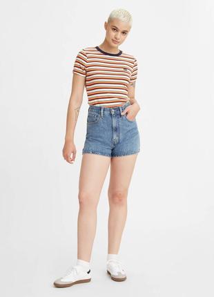 Женские джинсовые шорты mom levi's