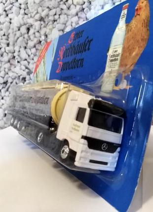 Мерседес актрос mercedes actros з причепом цистерною фура машинка метал 1/87