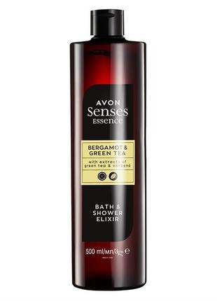 Средство 2-в-1 для ванны и душа «бергамот и зеленый чай» avon senses 500 мл