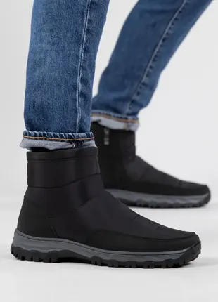 Мужские зимние дутики, 41р, 42р, 43р,  прошитые, молния, левов