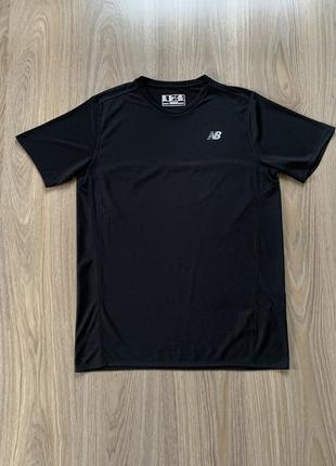 Мужская спортивная рефлективная тренировочная беговая футболка с логотипом new balance