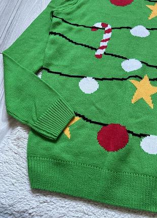 Свитер новогодний елка вязаная кофта