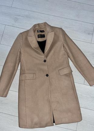 Пальто шерсть zara s(36)