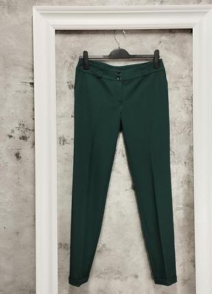 Классические костюмные брюки/изумрудные базовые брюки