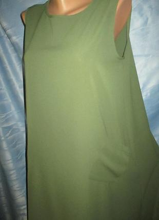Довга сукня-трапеція з кишенями, по грудях50 см