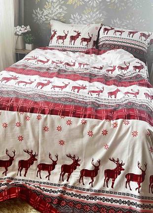 Олені, байка, фланель,тепла постіль