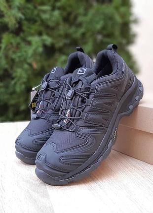 Мужские качественные и стильные кроссовки salomon xa forces gore-tex черные❄️