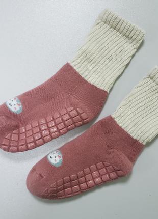 Термошкарпетки теплі махрові з гальмами на підошві стопи дівчинці 23-26 2-4 г