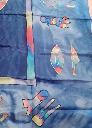 Шелковый платок 90*86 см5 фото