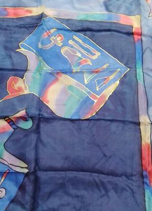 Шелковый платок 90*86 см4 фото