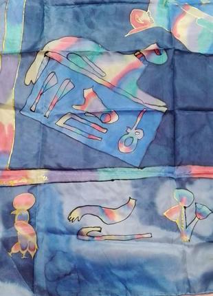 Шелковый платок 90*86 см6 фото