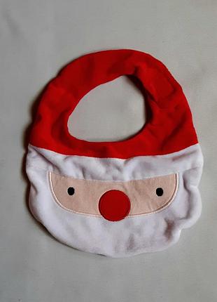 Слюнявчик новогодний санта дед мороз