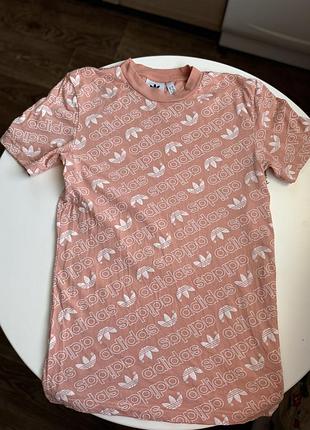 Футболка оригинальная коттоновая adidas много лого
