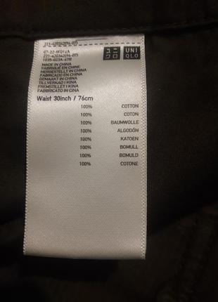 Вельветовые брюки-кюлоты uniqlo. размер м.6 фото