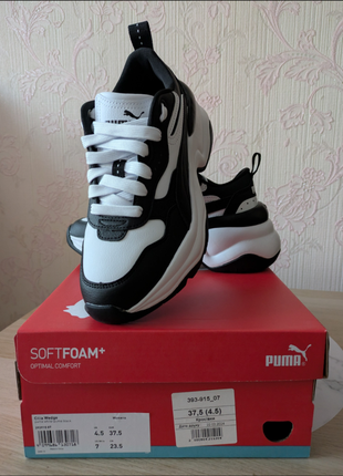 Кроссовки puma cilia wedge sneaker women, черные 37,5 размер, оригинал