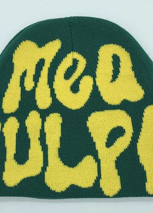 Мужская / женская / унисекс зимняя шапка "mea culpa"