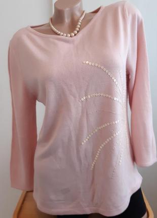 Кофточка джемпер с пайетками размер 14/16